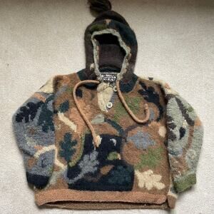 Vintage Tara Handknits Wool Handspun Nepalese Sweater Unisex One Size